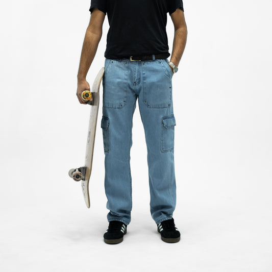 Cargo - 14.5oz Pale-Indigo Selvedge Denim